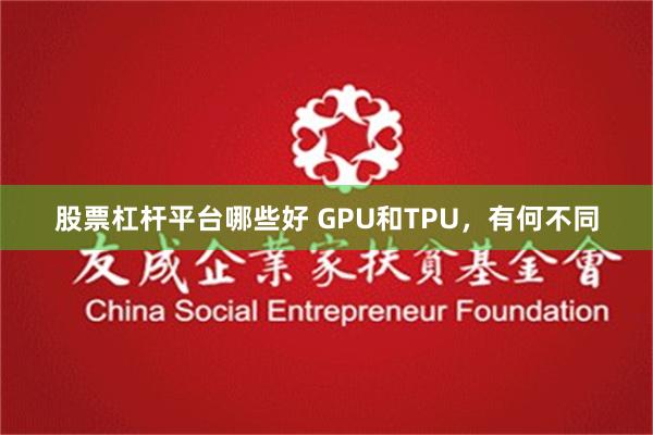 股票杠杆平台哪些好 GPU和TPU，有何不同