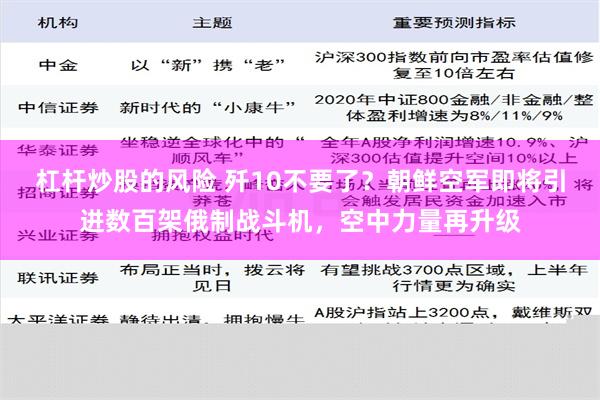 杠杆炒股的风险 歼10不要了？朝鲜空军即将引进数百架俄制战斗机，空中力量再升级